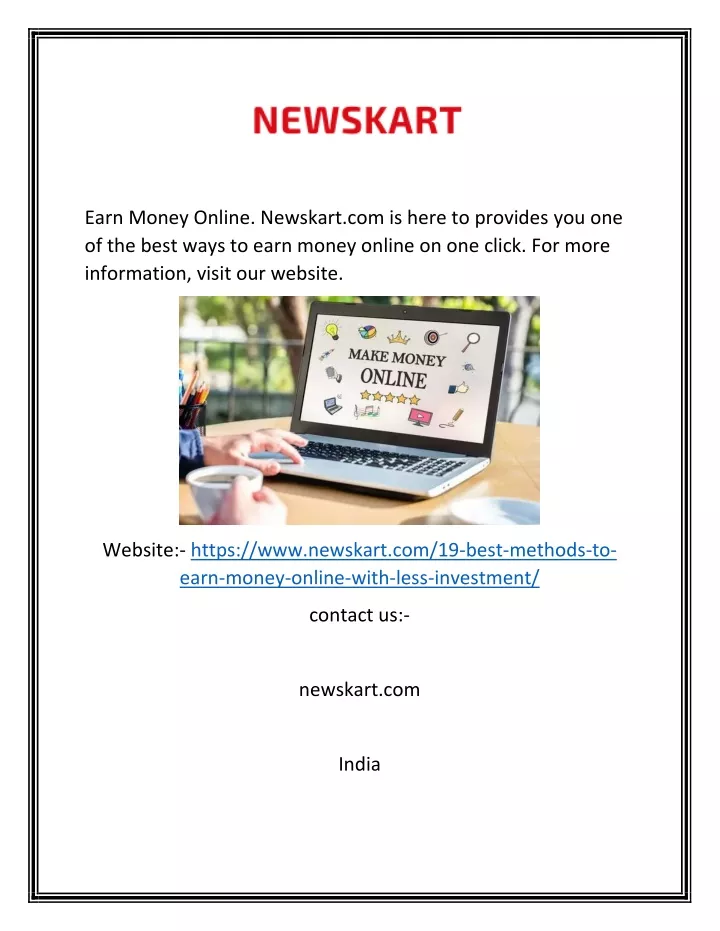 earn money online newskart com is here n.