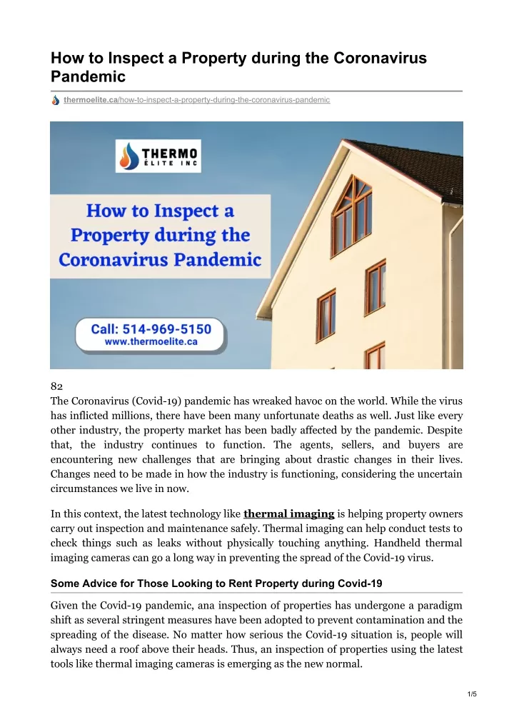 how to inspect a property during the coronavirus n.