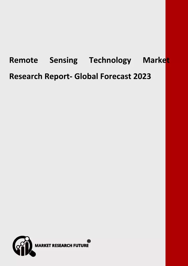 remote sensing technology market research report n.