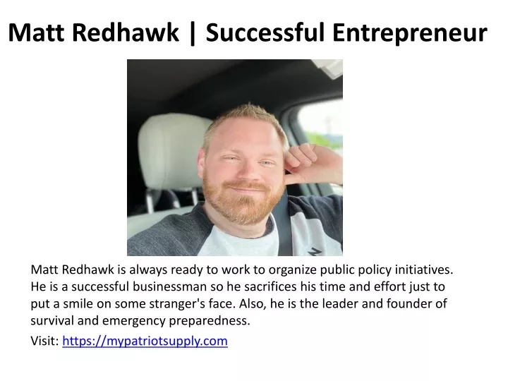 matt redhawk successful entrepreneur n.