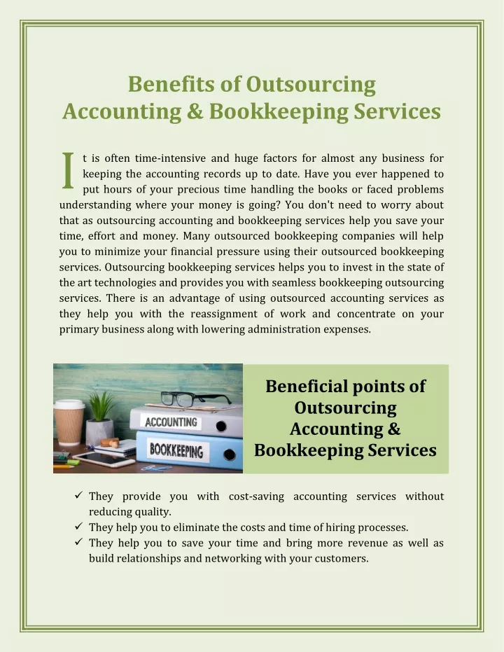 benefits of outsourcing accounting bookkeeping n.