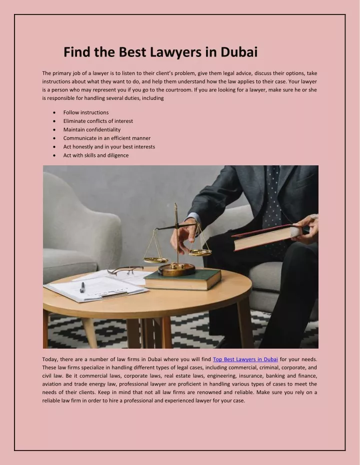 find the best lawyers in dubai n.