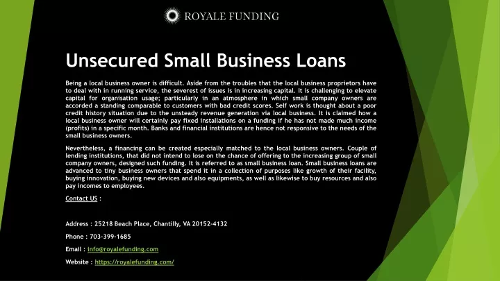 unsecured small business loans n.