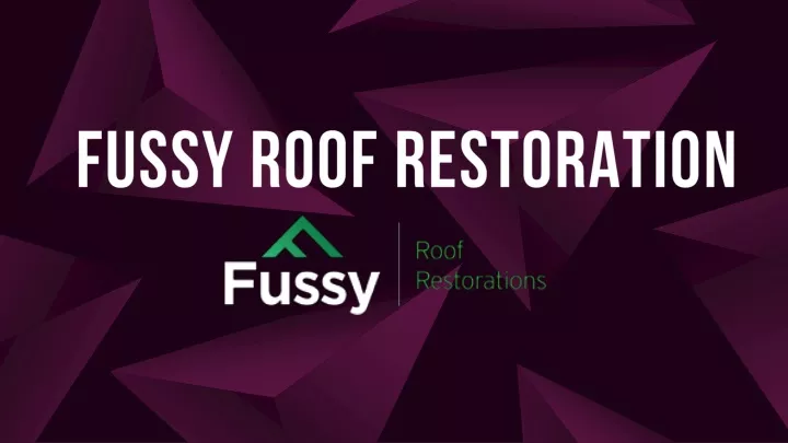 fussy roof restoration n.