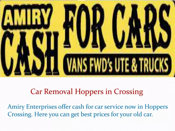 car removal hoppers in crossing n.