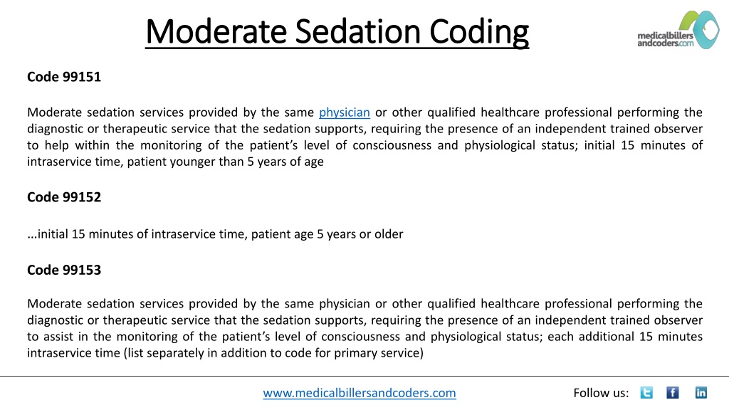 PPT Moderate Sedation Coding PowerPoint Presentation, free download