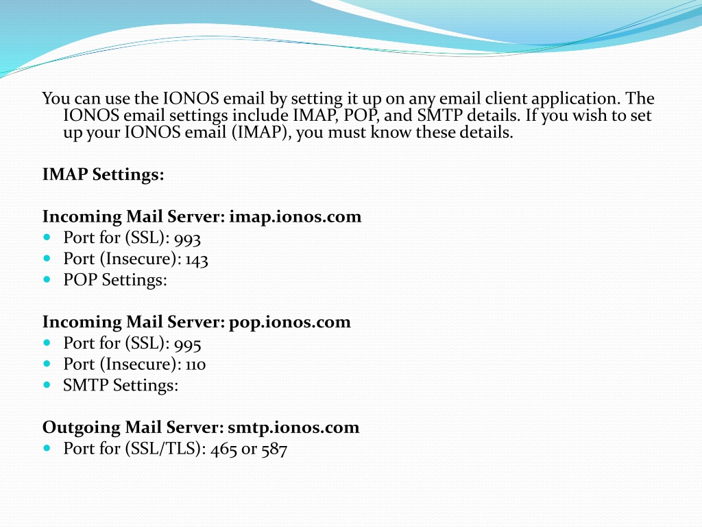 Manually Setting Up IONOS Email Accounts in Outlook for Microsoft