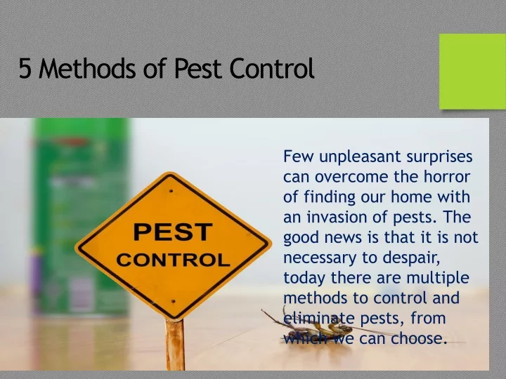 PPT - 5 Methods of Pest Control PowerPoint Presentation, free download ...