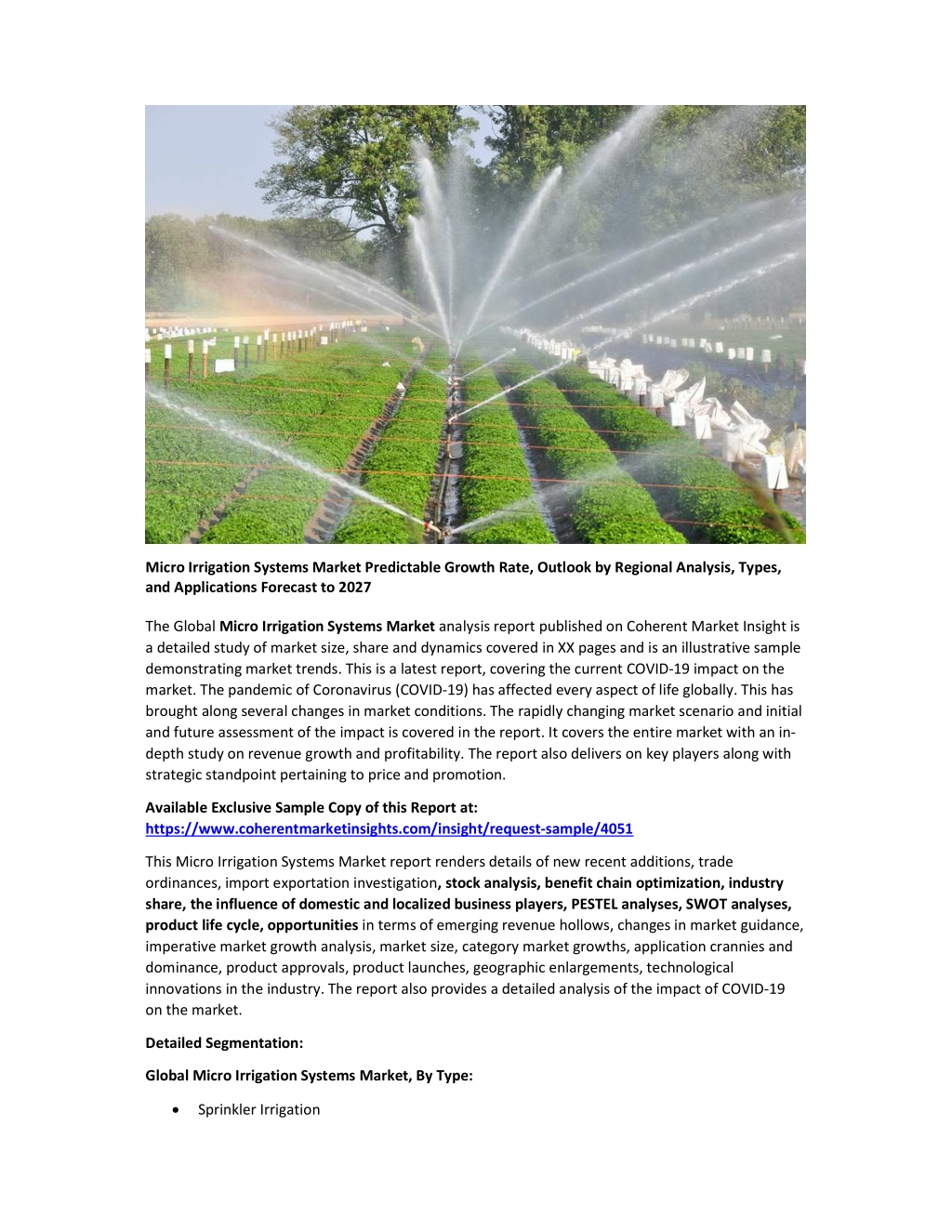 PPT - Micro Irrigation Systems Market PowerPoint Presentation, Free ...