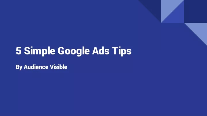 5 simple google ads tips n.
