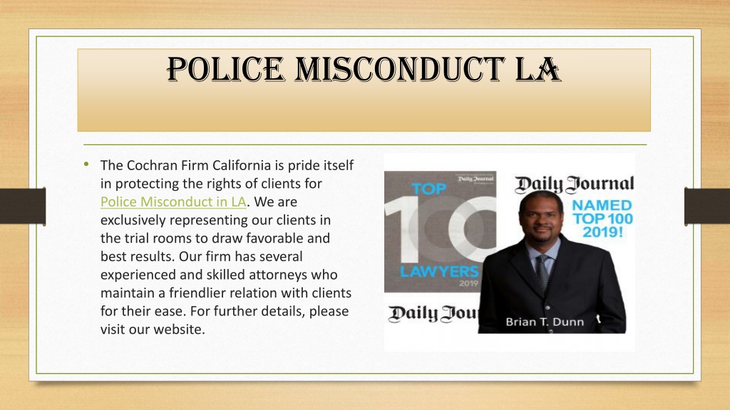 Ppt Police Misconduct La Powerpoint Presentation Free Download Id10082657 