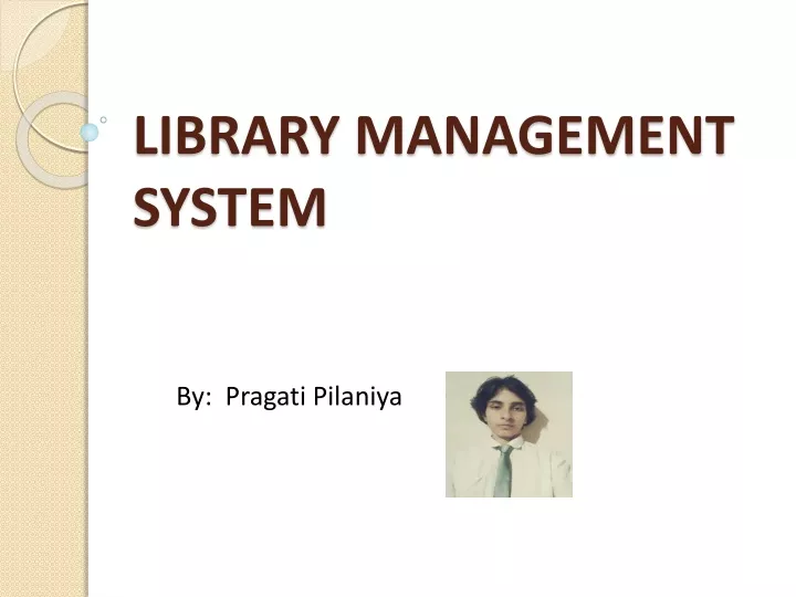 ppt presentation on library management