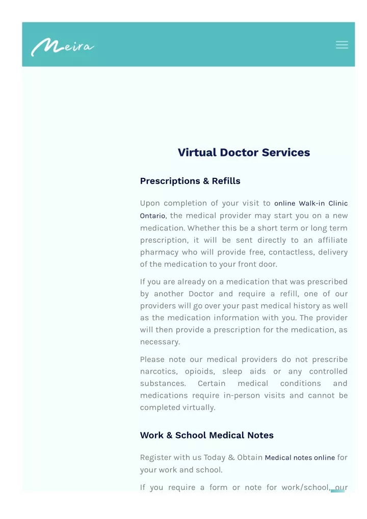 virtual doctor services n.