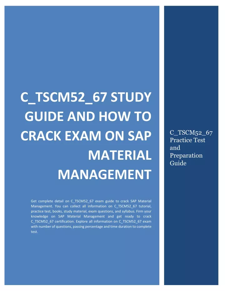 c tscm52 67 study guide and how to crack exam n.