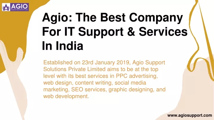 agio the best company for it support services n.