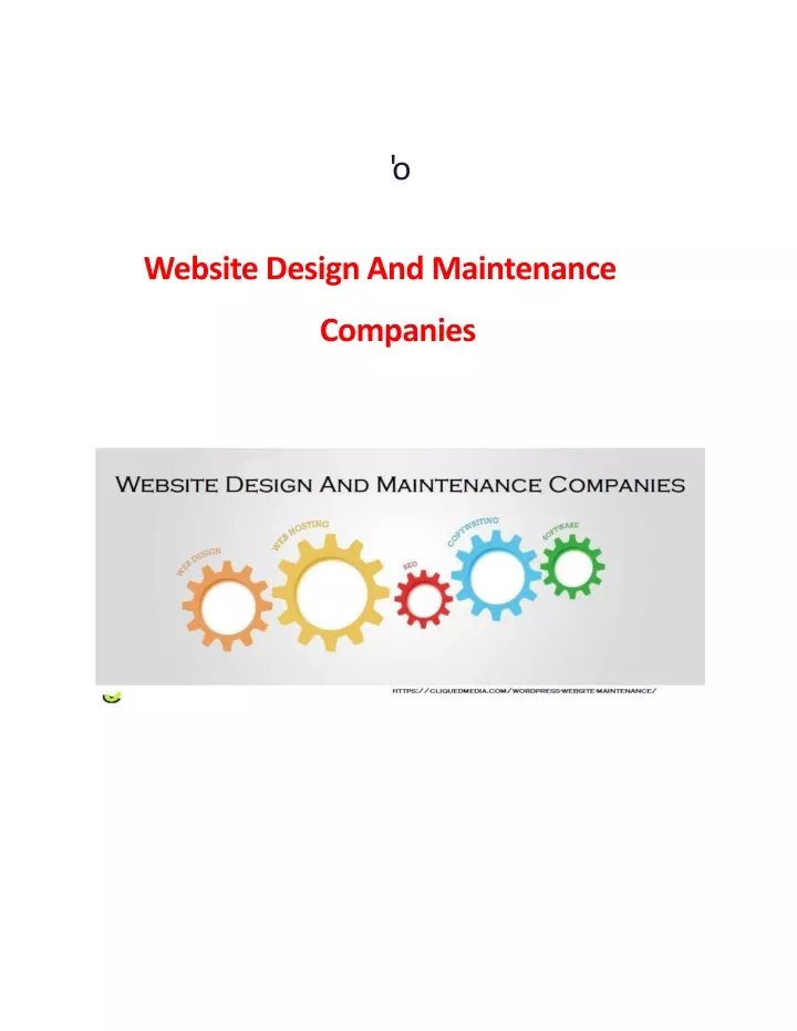 o website design and maintenance companies n.