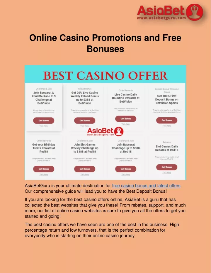 online casino promotions and free bonuses n.
