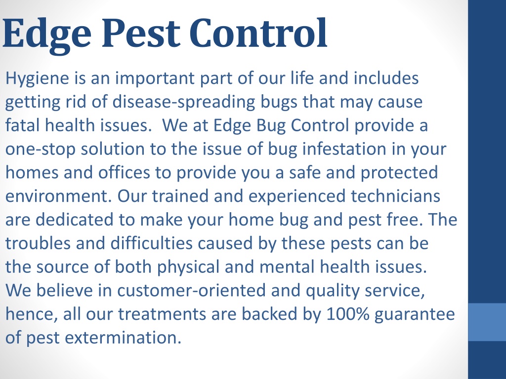 PPT Edge Pest Control PowerPoint Presentation, free download ID