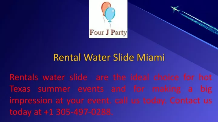 rental water slide miami n.