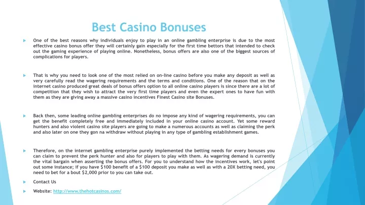 best casino bonuses n.