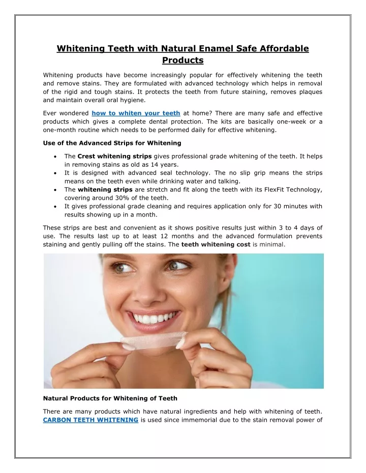 whitening teeth with natural enamel safe n.