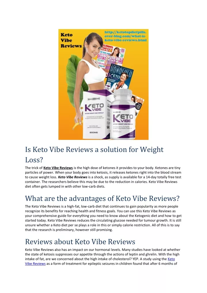 is keto vibe reviews a solution for weight loss n.