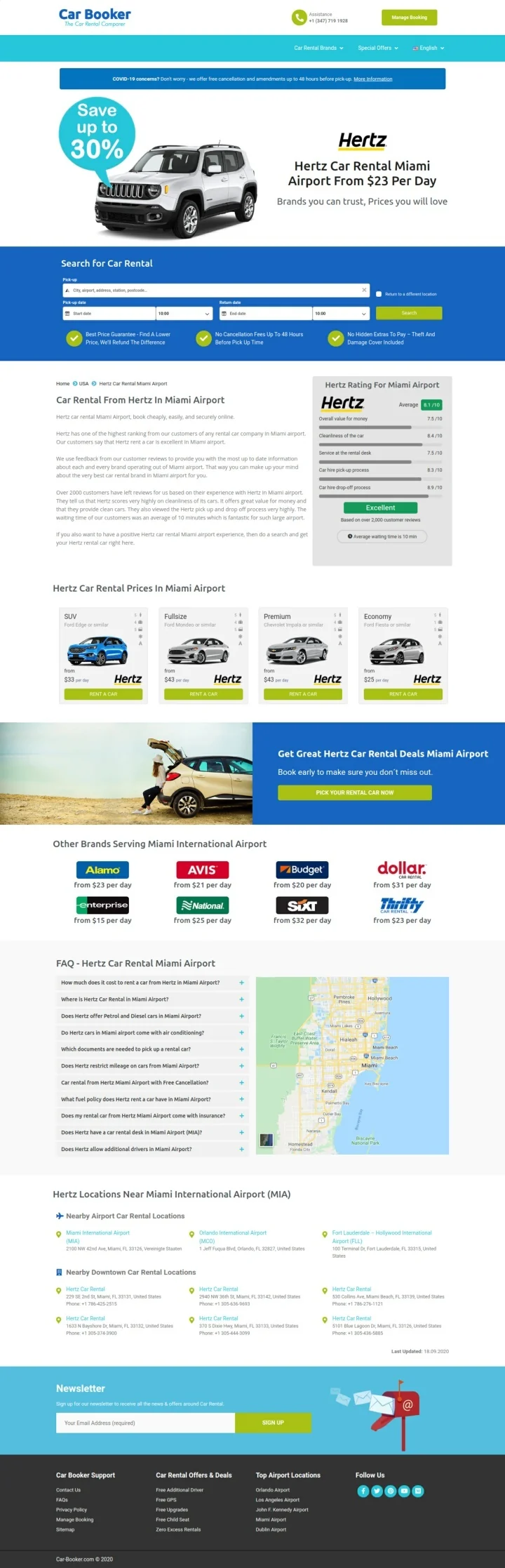 PPT Hertz Car Rental Prices In Miami Airport CarBooker PowerPoint