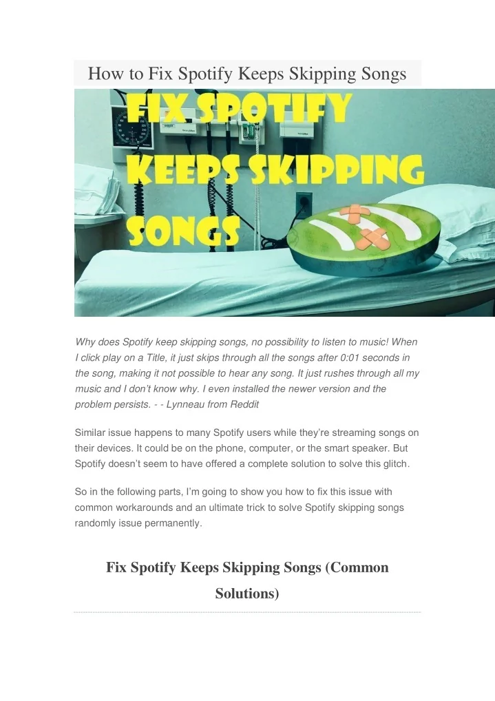 PPT How To Fix Spotify Keeps Skipping Songs PowerPoint Presentation 