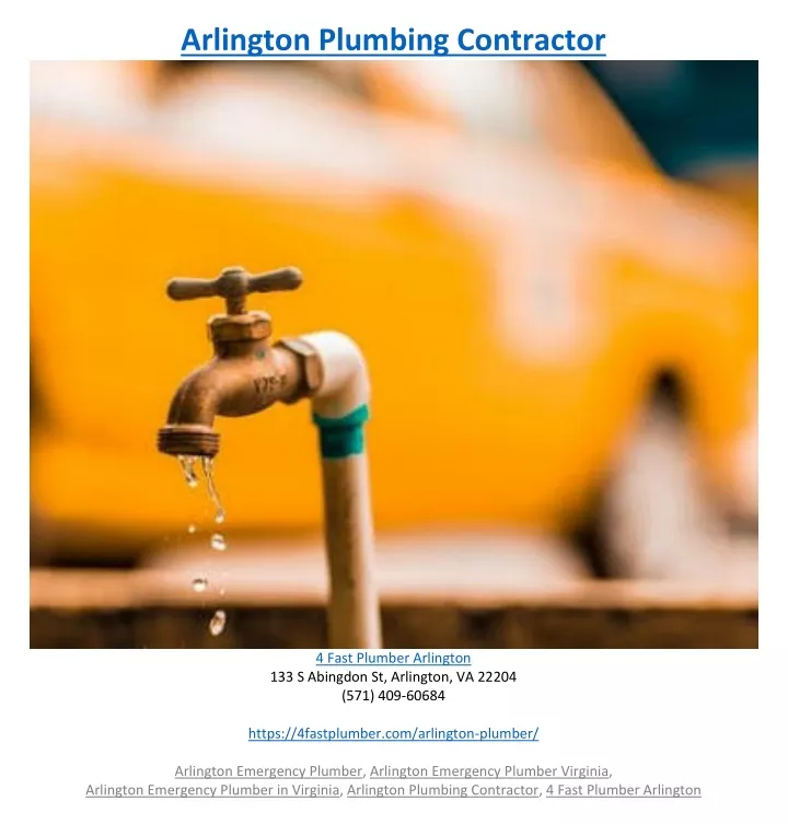 arlington plumbing contractor n.