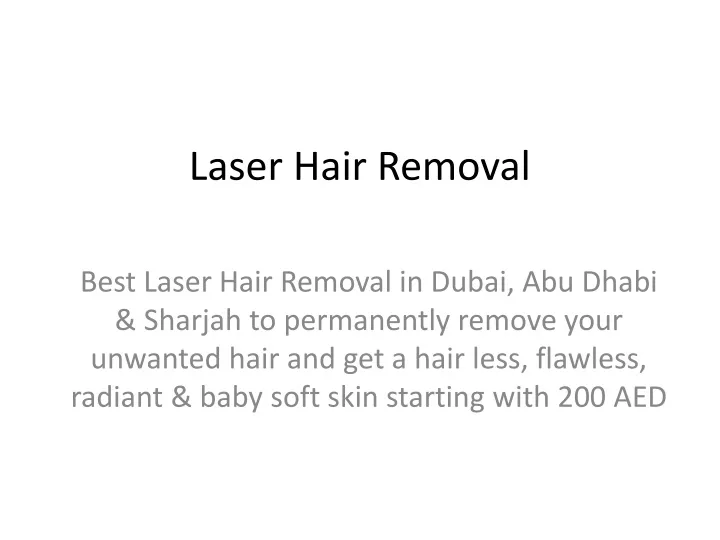 laser hair removal n.