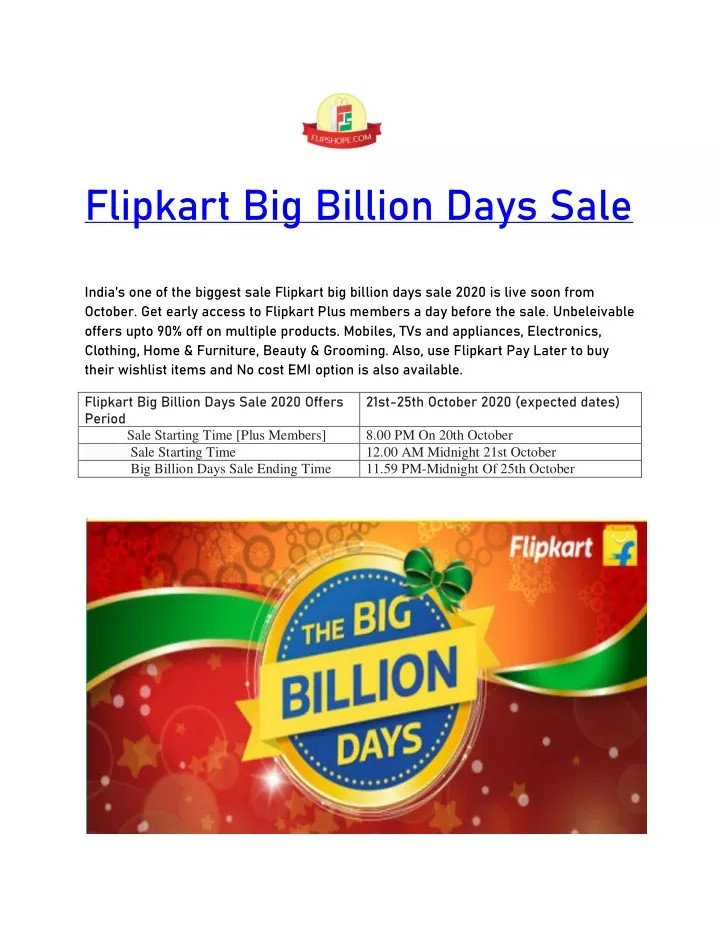 flipkart big billion days sale n.