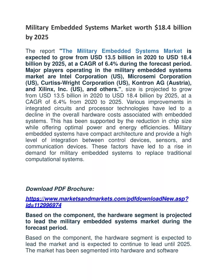 military embedded systems market worth n.