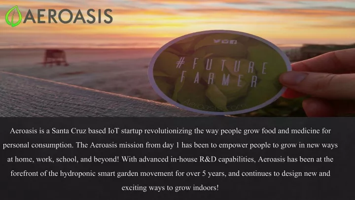 aeroasis is a santa cruz based iot startup n.