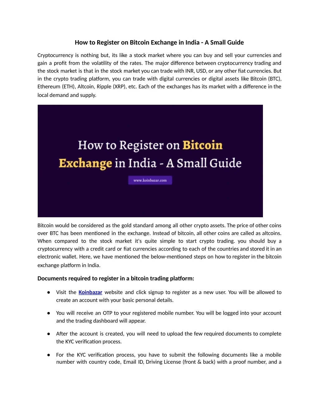 PPT - How to Register on Bitcoin Exchange in India - A Small Guide ...