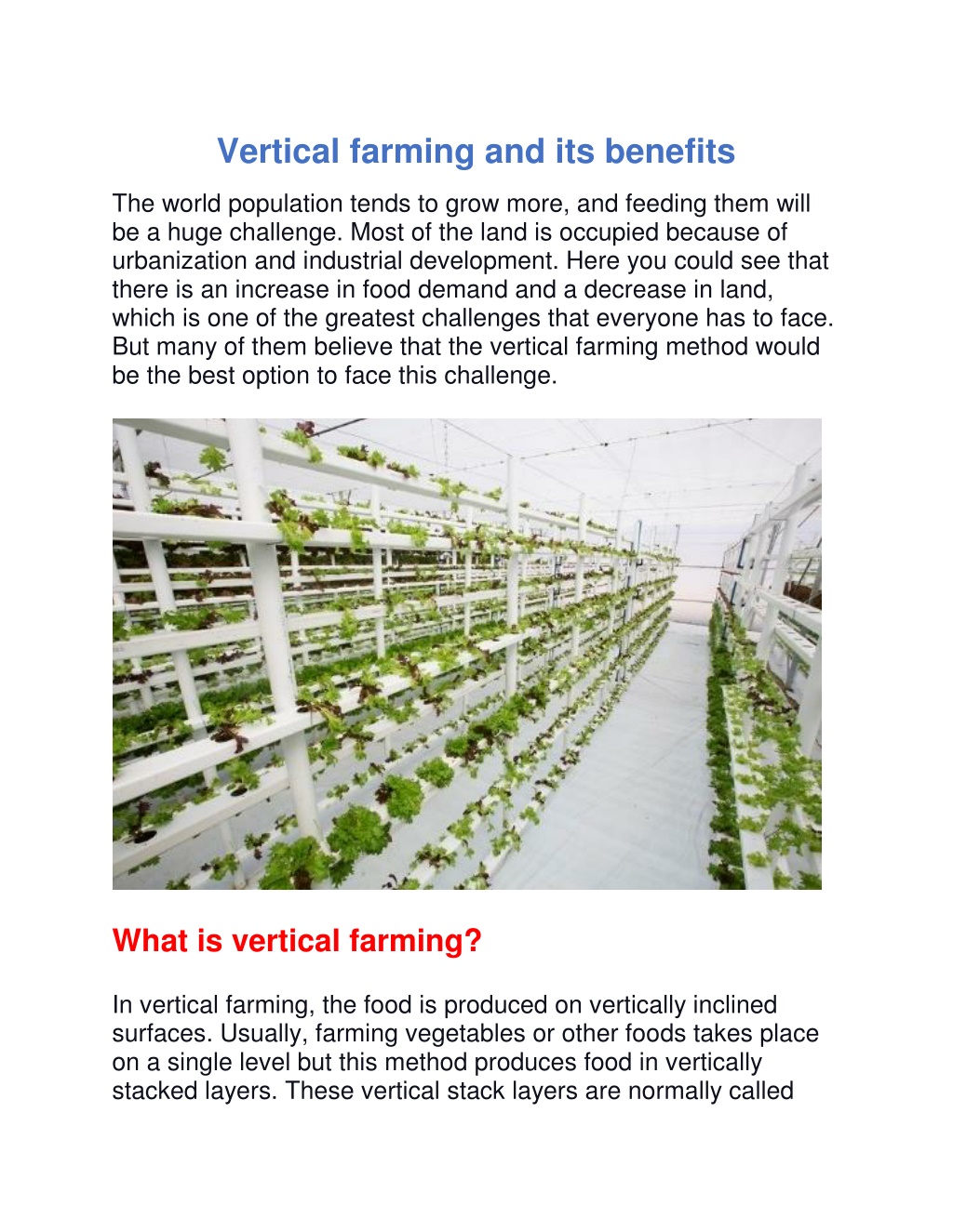 PPT - Vertical Farming And Its Benefits PowerPoint Presentation, Free ...