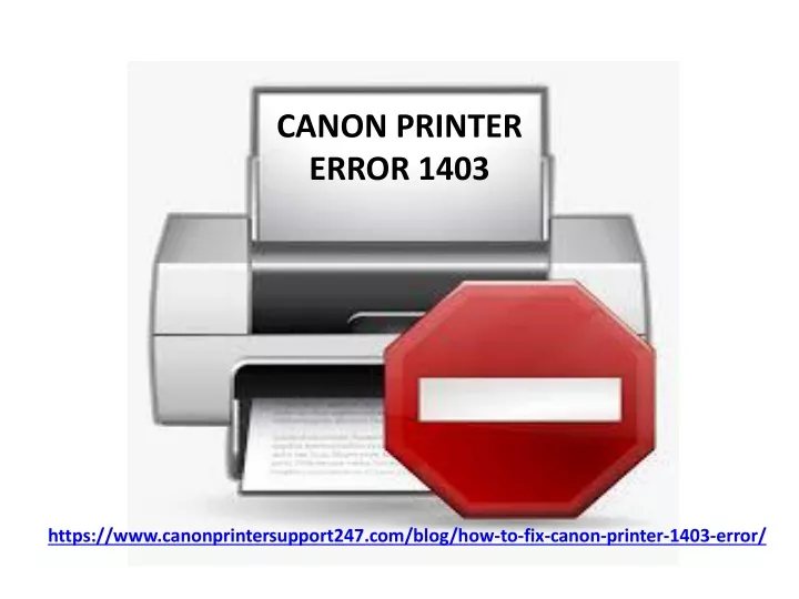 canon printer error 1403 n.