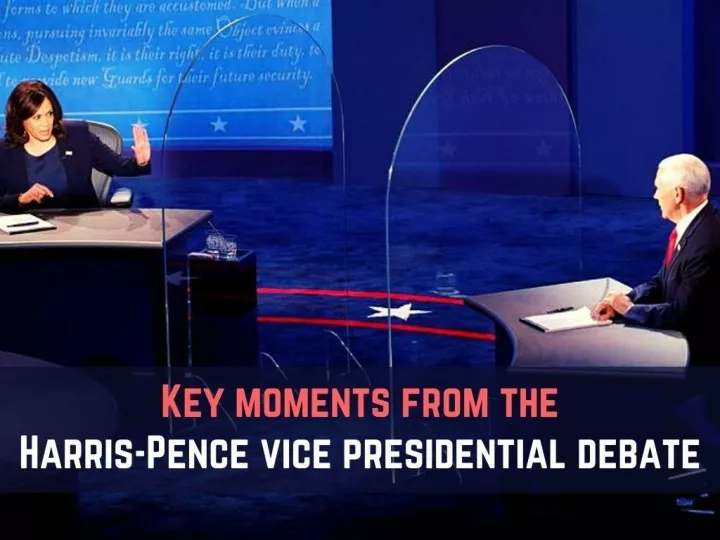 key moments from the harris pence vice presidential debate n.