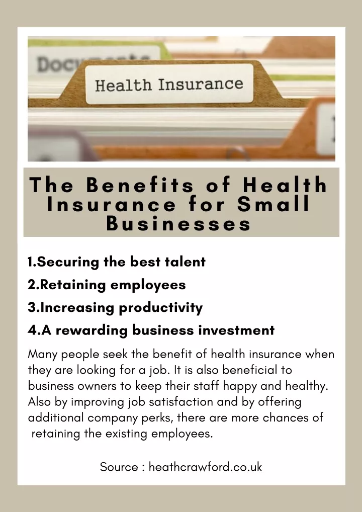 the benefits of health insurance for small n.