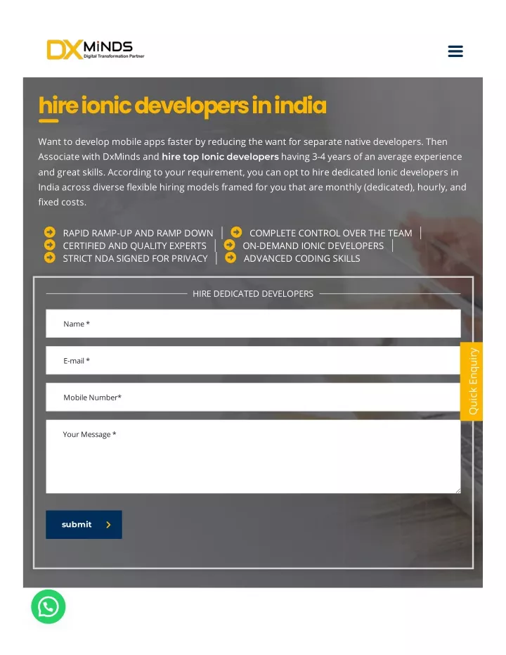 hire ionic developers in india n.