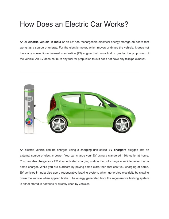 PPT How Does an Electric Car Works? PowerPoint Presentation, free
