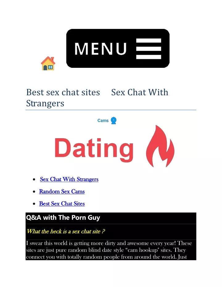 best sex chat sites strangers n.