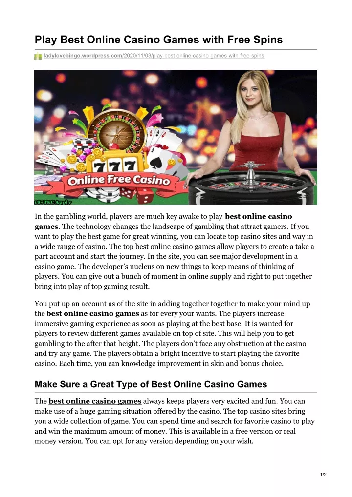 play best online casino games with free spins n.