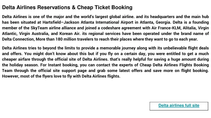 delta airlines reservations cheap ticket booking n.