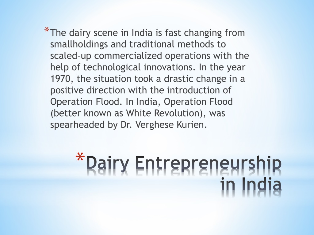 PPT - CEDSI- Dairy Entrepreneurship In India PowerPoint Presentation ...