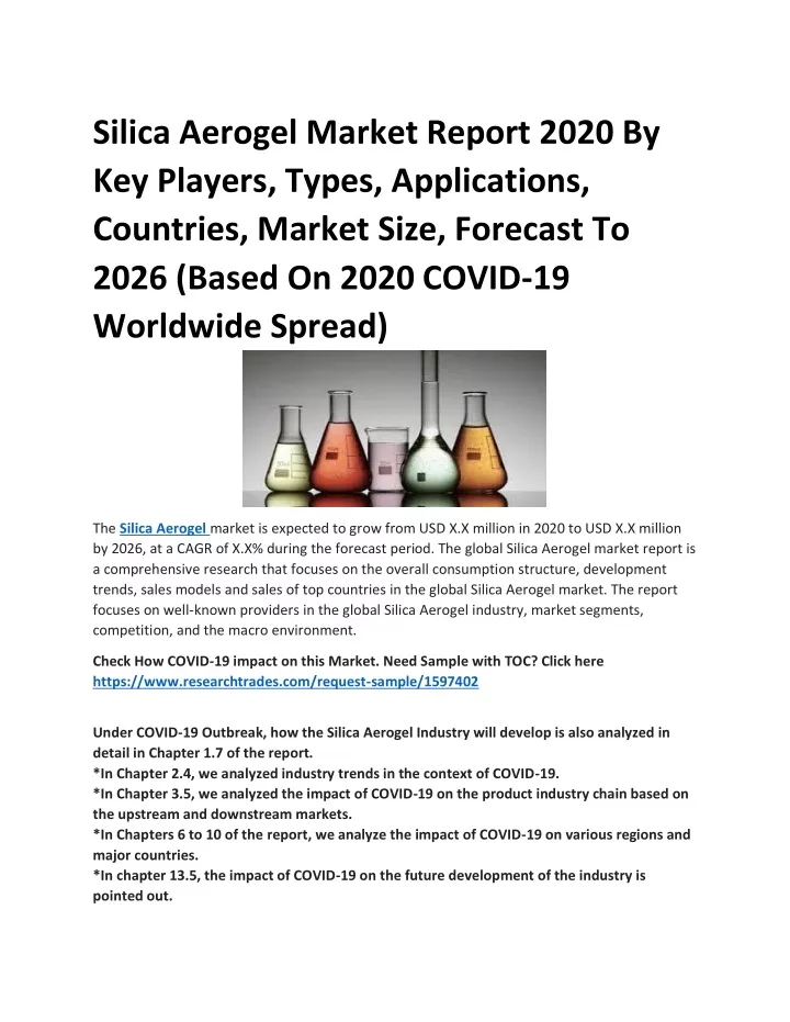 silica aerogel market report 2020 by key players n.