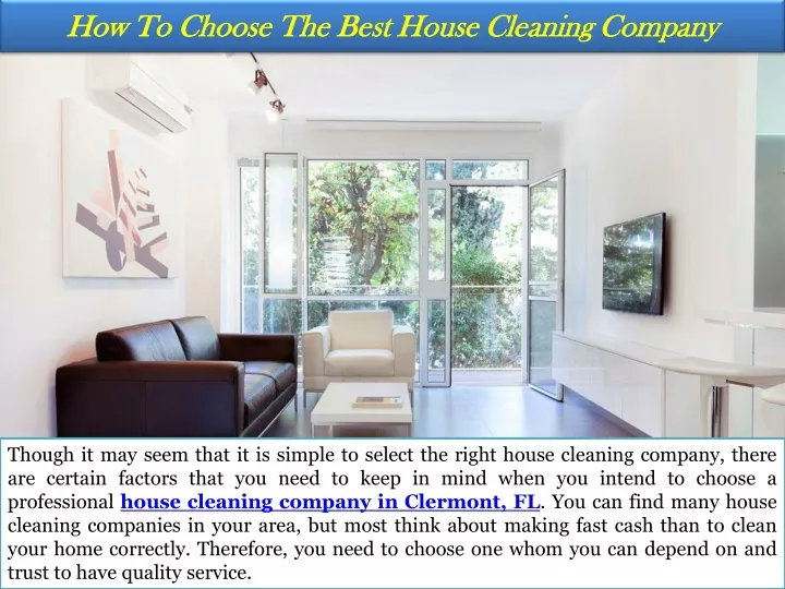 how to choose the best house cleaning company n.