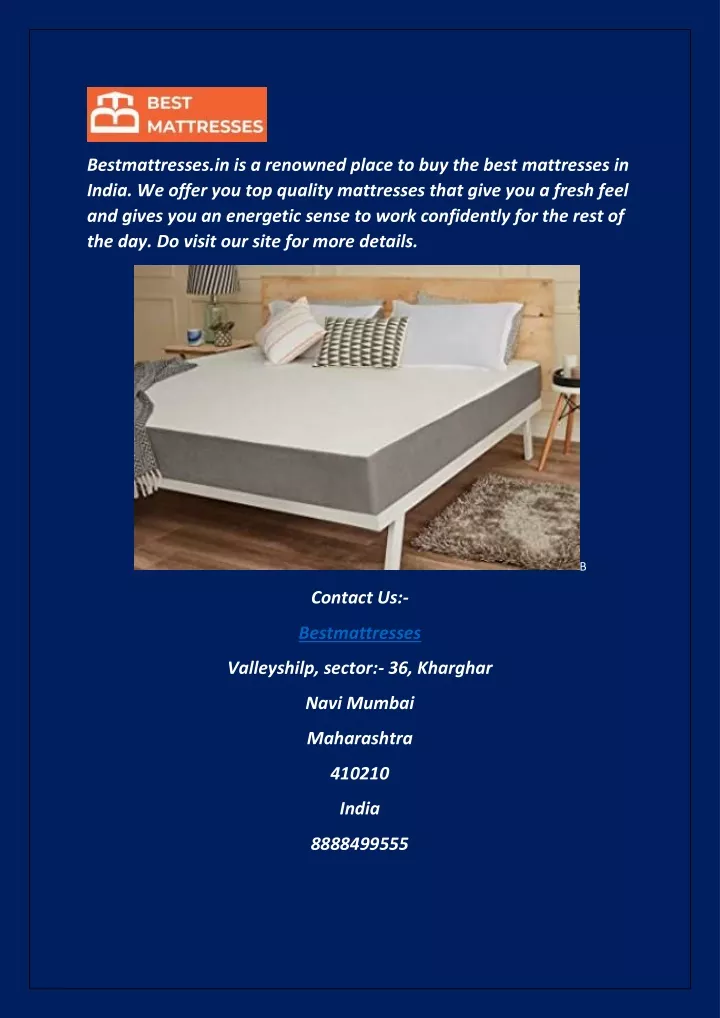 bestmattresses in is a renowned place n.