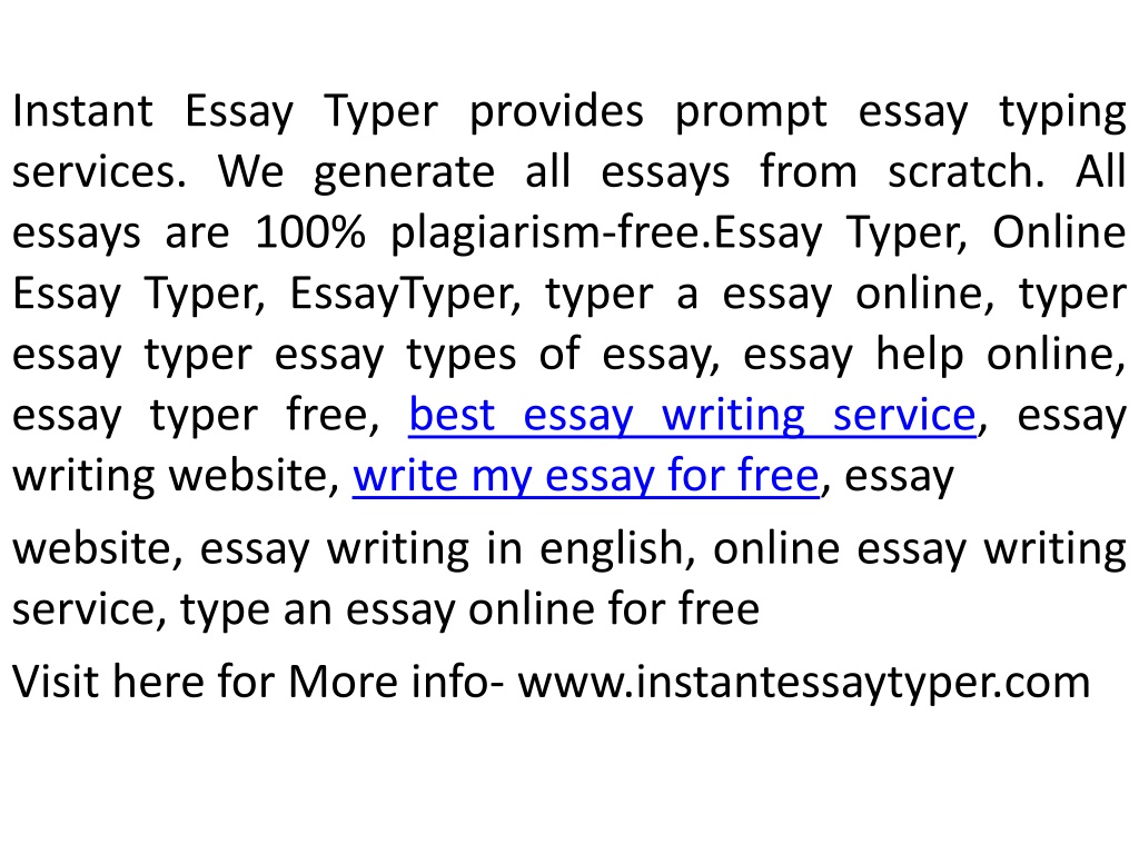 essaytyper is a free essay writing service