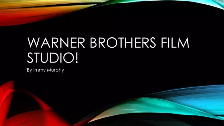 warner brothers film studio n.