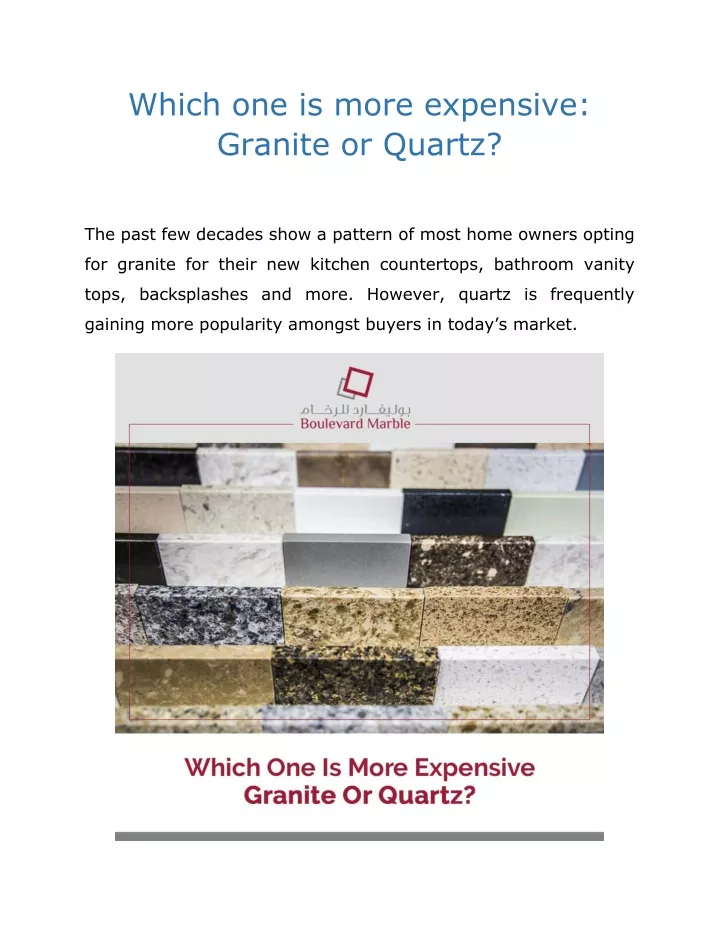 is slate more expensive than granite